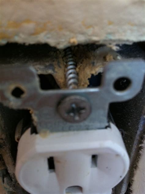 electrical back box repair clip|outlet box screw holes stripped.